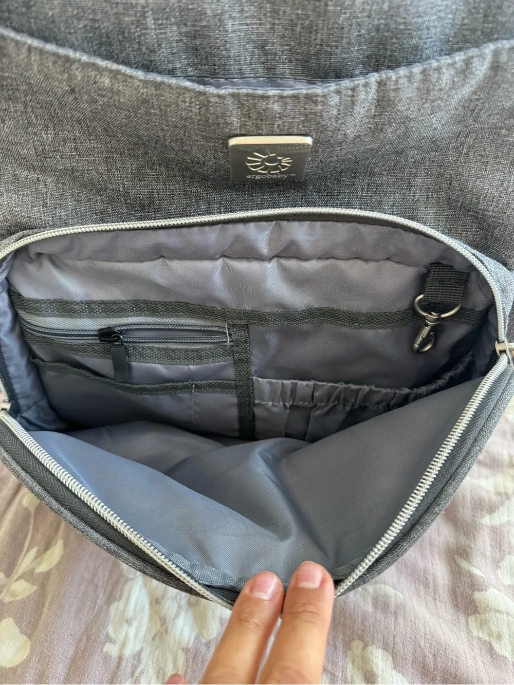 Gray ErgoBaby Diaper Bag